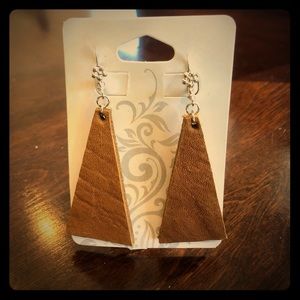 Leather earrings $8